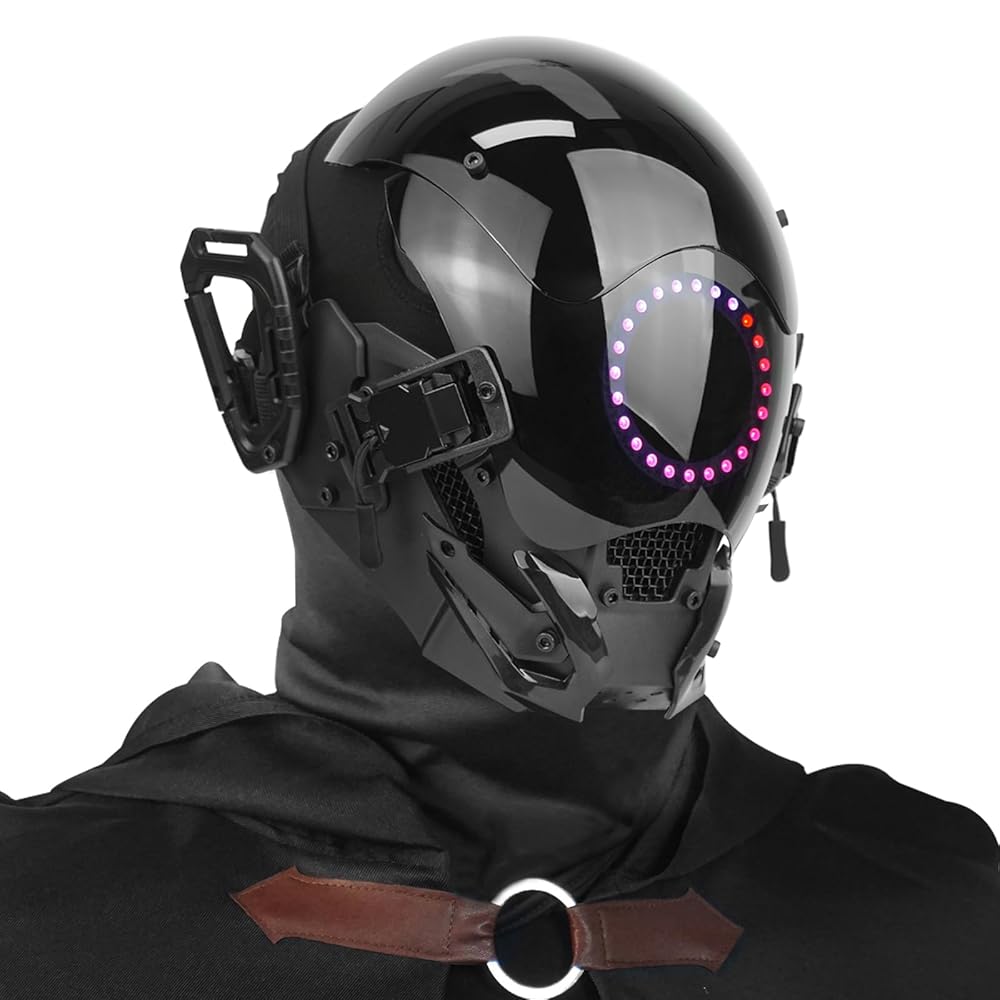 Amazon.com: Punk LED Mask with Multicolor Lights, Techwear